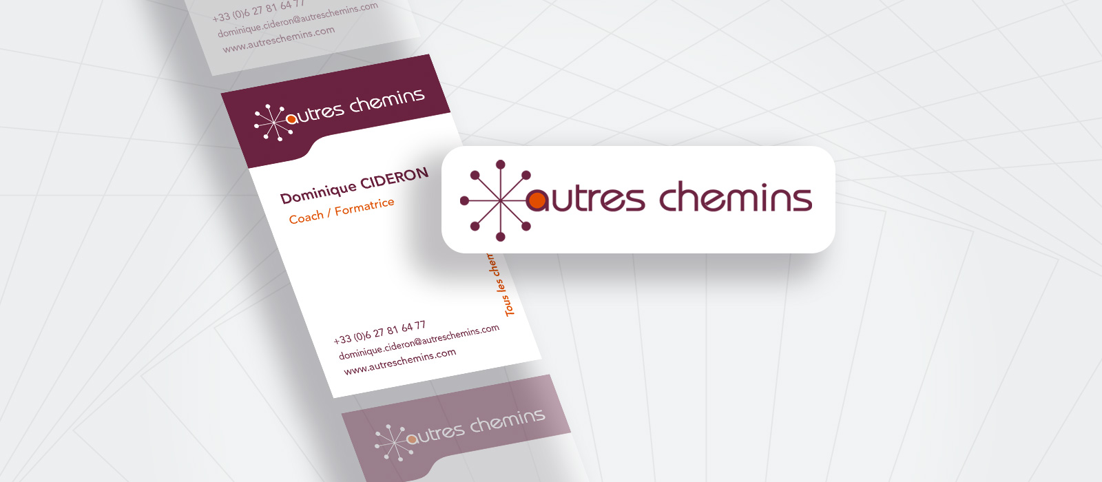 logo et carte de visite d'une coach