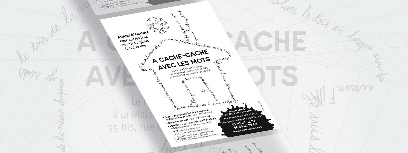 création flyer-association-atelier d'écriture pour enfant